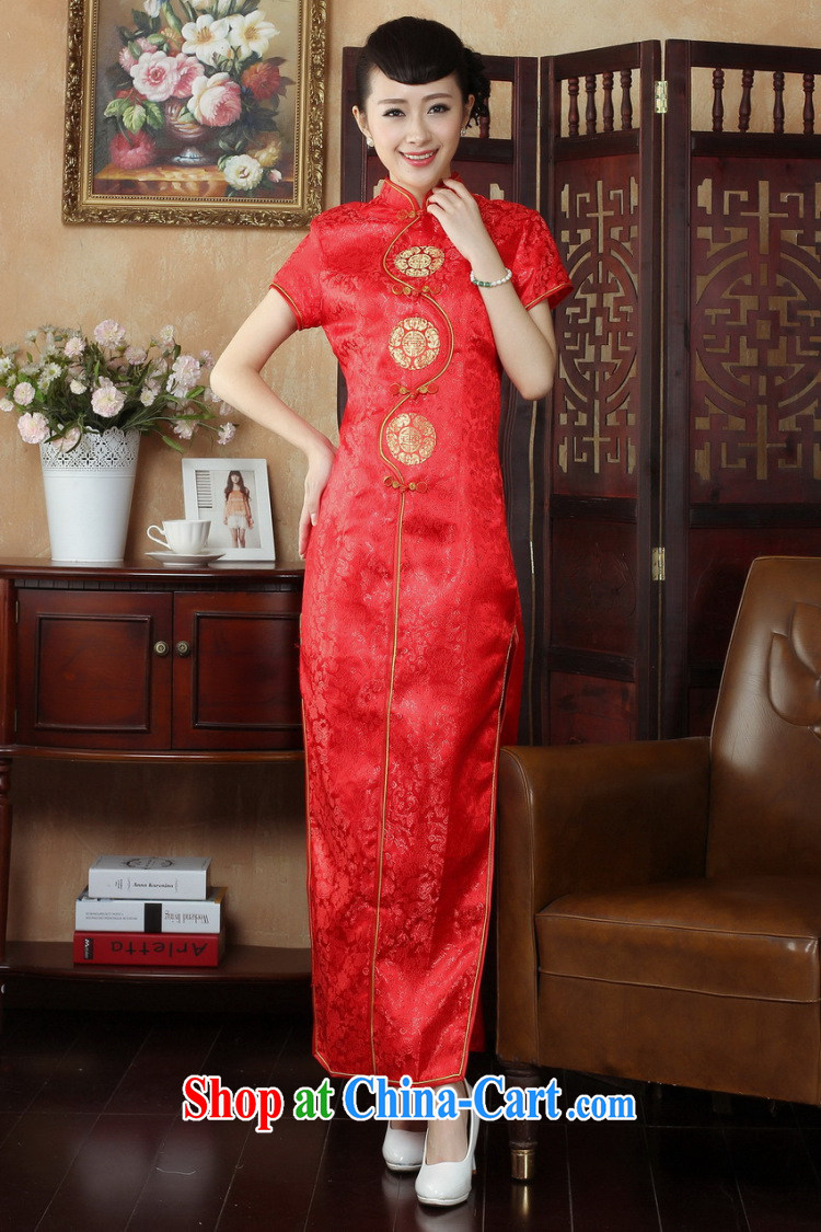 The payment takes the Chinese qipao married long robes, for Tablets 4 snap damask cheongsam red 3XL pictures, price, brand platters! Elections are good character, the national distribution, so why buy now enjoy more preferential! Health
