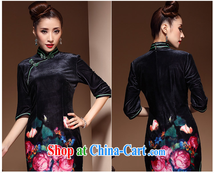 The CYD HO Kwun Tong' Mr NGAN Kam-chuen Hong Kong fall 2014 with mother wool dresses retro, for upscale velvet dress skirt QZ 3861 black XXXL pictures, price, brand platters! Elections are good character, the national distribution, so why buy now enjoy more preferential! Health