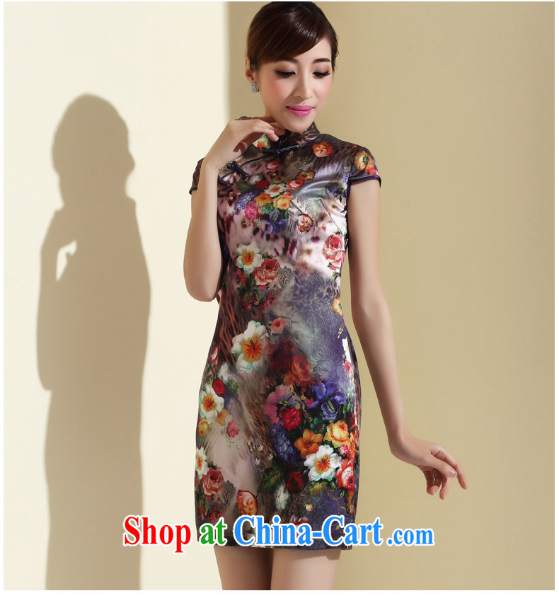 The CYD HO Kwun Tong) and summer 2015 summer New Silk Cheongsam daily cultivating good stamp Silk Cheongsam dress QD 4140 fancy XXL pictures, price, brand platters! Elections are good character, the national distribution, so why buy now enjoy more preferential! Health
