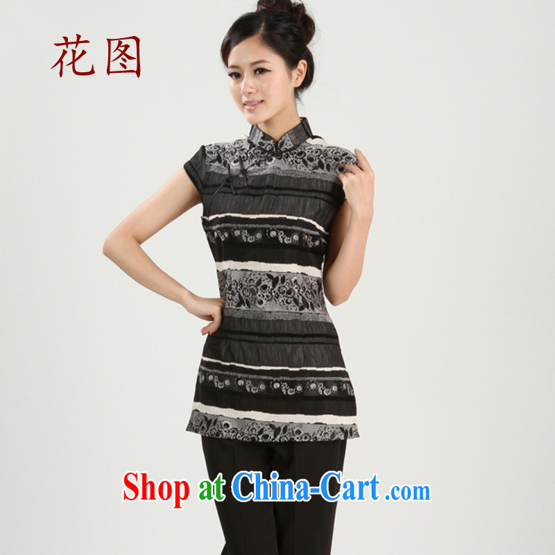 The payment takes the new girls summer manual tie dresses T-shirt dresses, Chinese Chinese qipao, T-shirt black XL