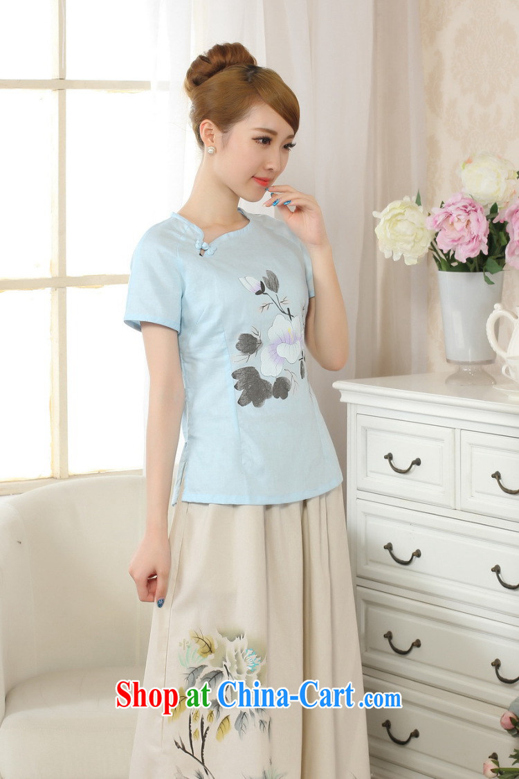 The spend the summer new retro hand-painted dresses T-shirt short-sleeved cotton Ma hand-painted shirt ethnic wind girl 5 picture color M pictures, price, brand platters! Elections are good character, the national distribution, so why buy now enjoy more preferential! Health