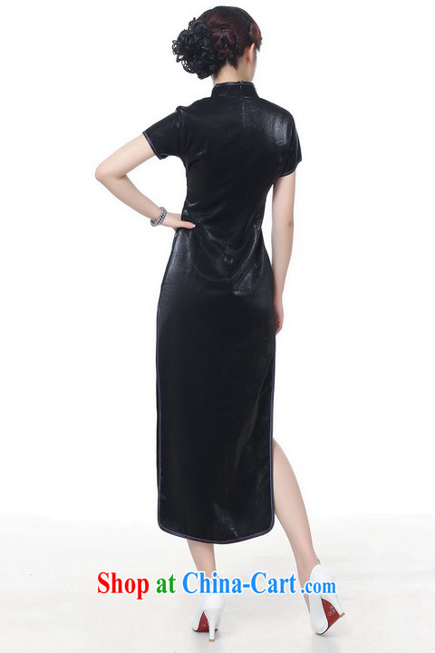 The spend the summer dresses improved retro dresses, for silk Chinese Embroidery long cheongsam dress - A black 2 XL pictures, price, brand platters! Elections are good character, the national distribution, so why buy now enjoy more preferential! Health