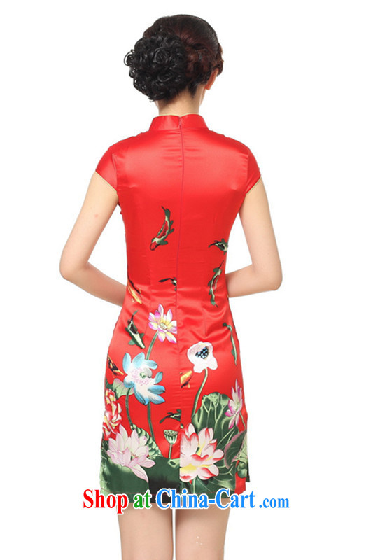 In accordance with the situation in summer 2015 trendy new name Ethnic Wind Lotus stamp cultivating Chinese qipao LGD/D 0183 #PO blue 2 XL pictures, price, brand platters! Elections are good character, the national distribution, so why buy now enjoy more preferential! Health