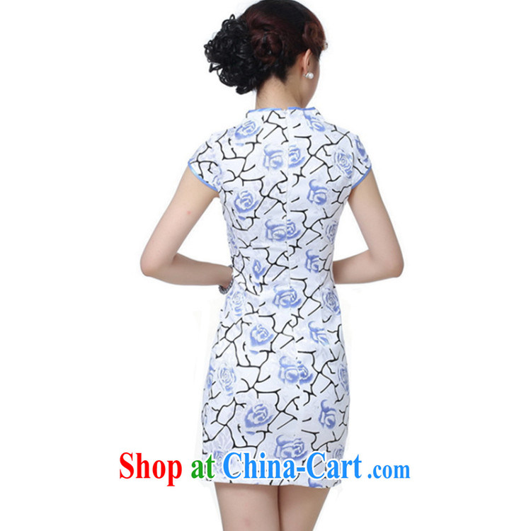 According to the situation in summer 2015 trendy new products, for cultivating improved Chinese qipao LGD/D 0215 #blue 2 XL pictures, price, brand platters! Elections are good character, the national distribution, so why buy now enjoy more preferential! Health