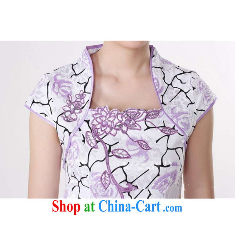 In accordance with the situation in summer 2015 trendy new products, for cultivating improved Chinese qipao LGD/D 0215 #blue 2 XL, according to the situation, and, on-line shopping