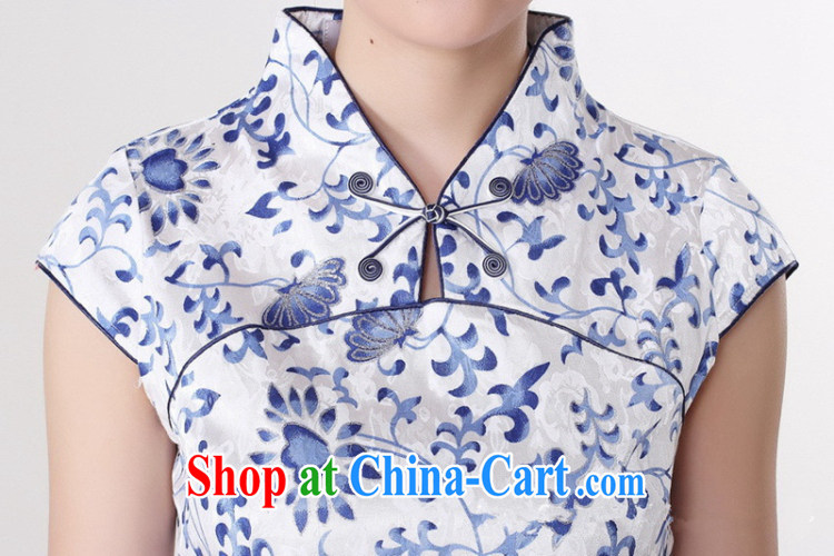 According to the situation in 2015 is a tight and stylish new products, stamp duty for cultivating cheongsam dress LGD/D 0207 #Blue on white 2 XL pictures, price, brand platters! Elections are good character, the national distribution, so why buy now enjoy more preferential! Health