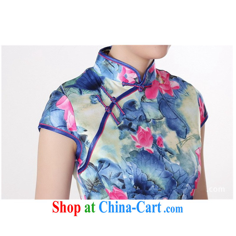 In accordance with the conditions in summer and stylish new products, for a tight cultivating Lotus cheongsam dress LGD/D 0200 #purple XL 2, according to the situation, and, shopping on the Internet