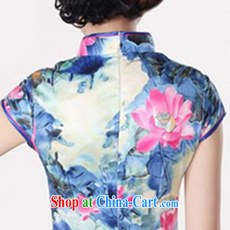 In accordance with the conditions in summer and stylish new products, for a tight cultivating Lotus cheongsam dress LGD/D 0200 #purple XL 2, according to the situation, and, shopping on the Internet