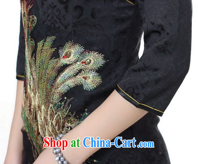 According to the situation in summer fashion new female Chinese qipao, for Peacock embroidery cheongsam beauty dresses LGD/E 0012 #black 2 XL pictures, price, brand platters! Elections are good character, the national distribution, so why buy now enjoy more preferential! Health