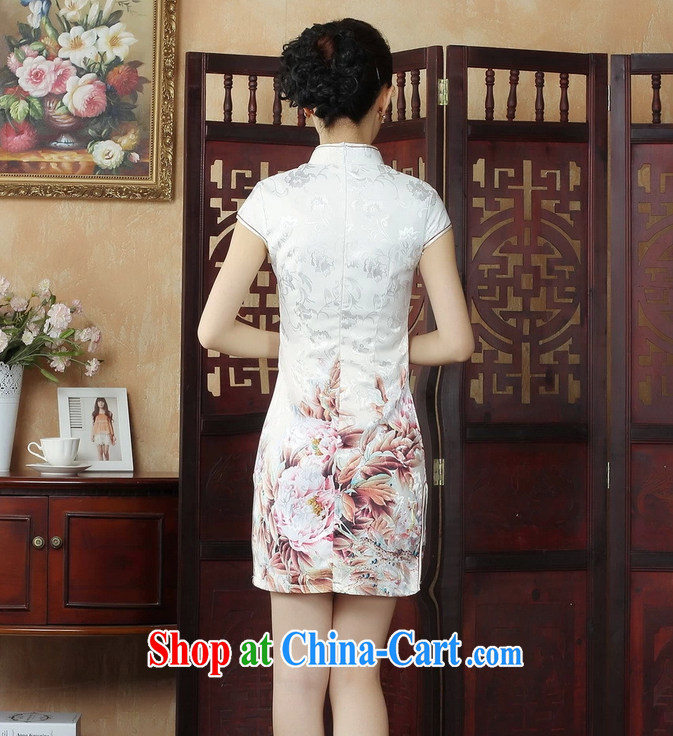 The Take the Tang with summer dresses women's clothing, for a tight outfit improved retro cotton short cheongsam 50 white XL pictures, price, brand platters! Elections are good character, the national distribution, so why buy now enjoy more preferential! Health