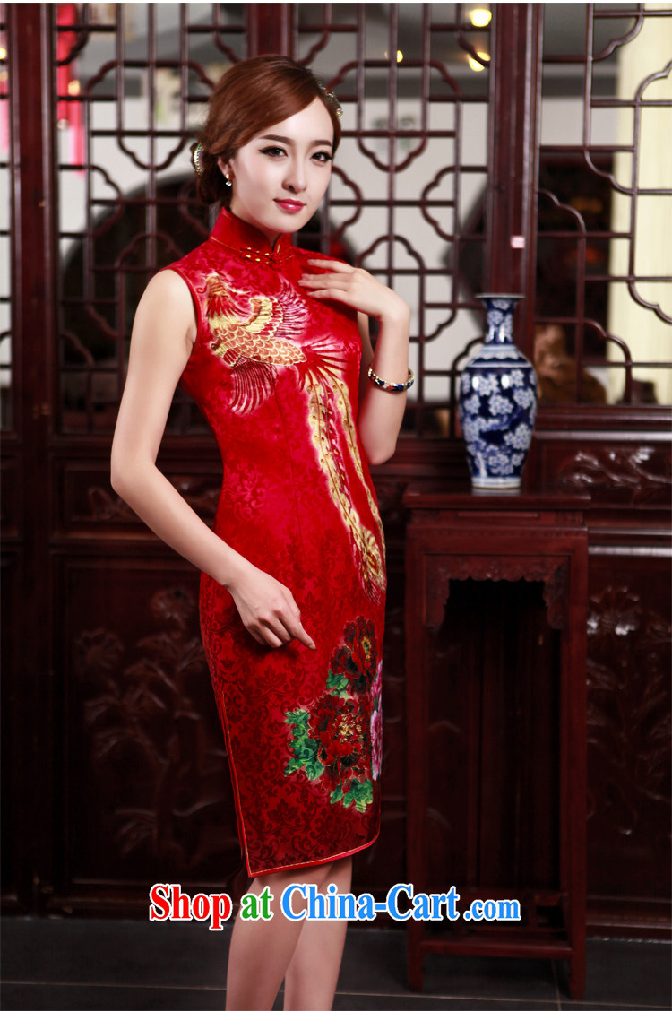 Birds of Colombia and of late 2015 spring new cheongsam dress Bong through Peony silk bridal wedding toast clothing cheongsam red L pictures, price, brand platters! Elections are good character, the national distribution, so why buy now enjoy more preferential! Health