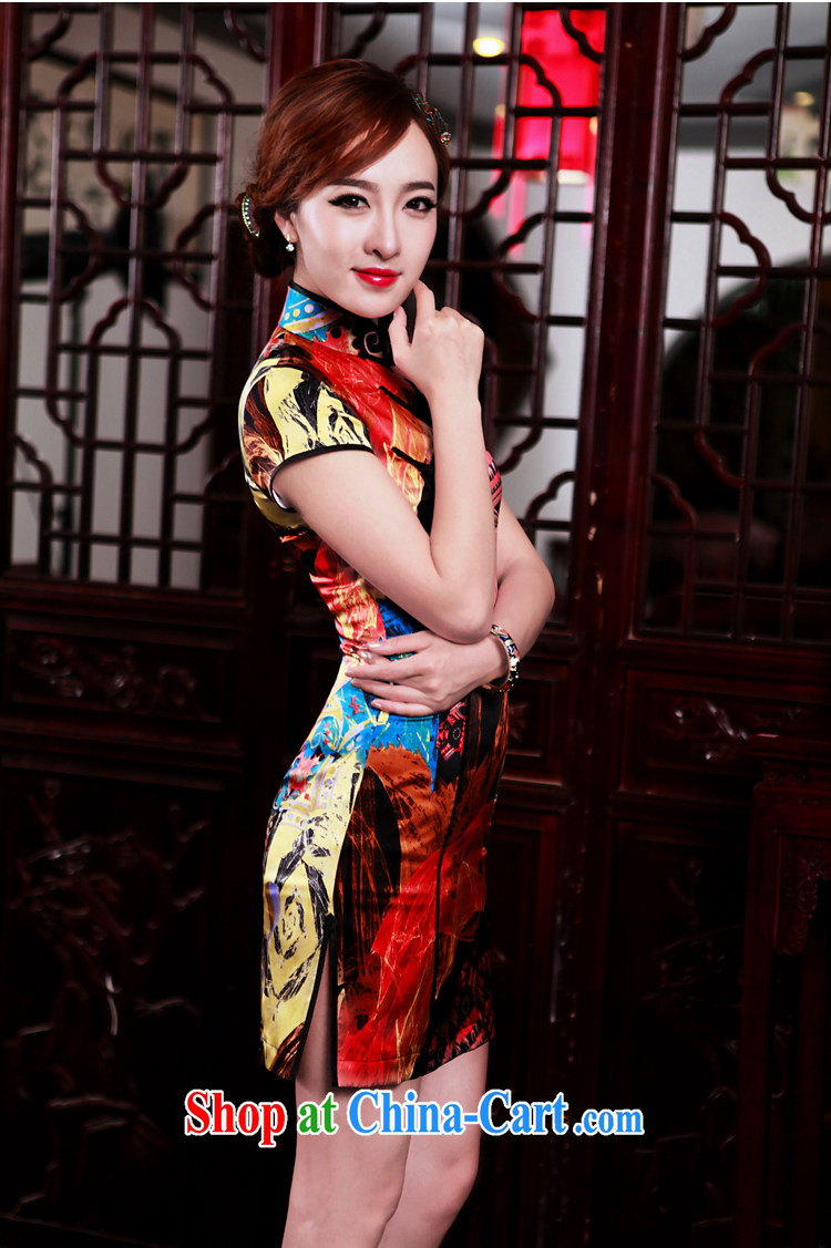 Birds love scent of ink, micro 2015 spring new daily video thin Silk Cheongsam as XXXL pictures, price, brand platters! Elections are good character, the national distribution, so why buy now enjoy more preferential! Health