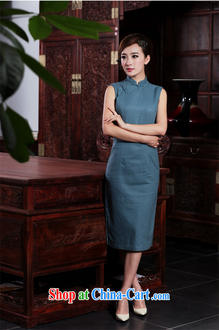 Bird lovers of dumping, Jacob 2015 spring new retro arts cotton the cheongsam long cotton the cheongsam dress, ink - pre-sale 10 days XXL pictures, price, brand platters! Elections are good character, the national distribution, so why buy now enjoy more preferential! Health