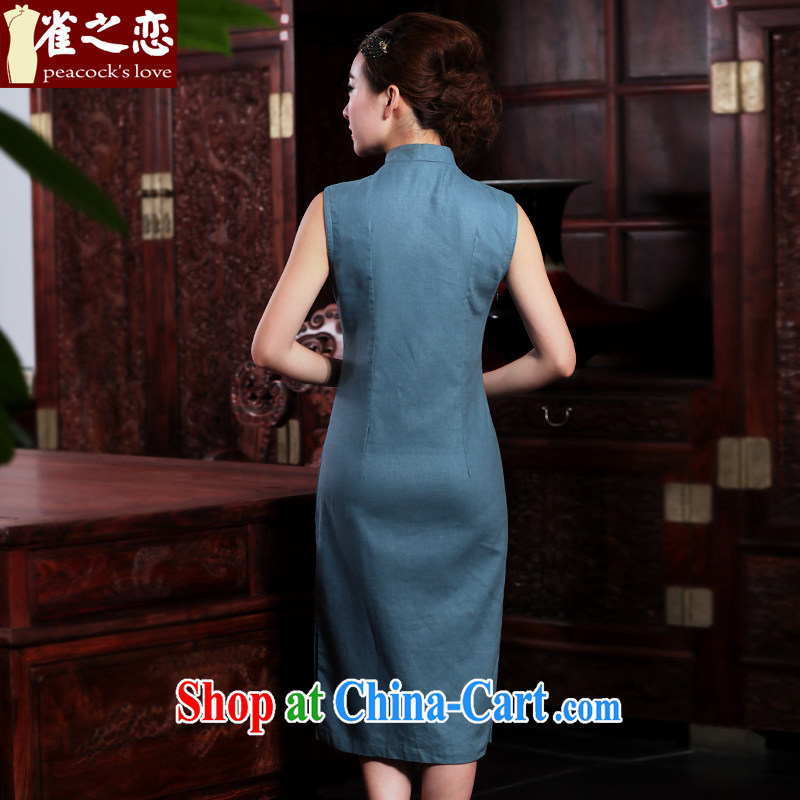 Bird lovers of dumping, Jacob 2015 spring new retro arts and cultural units the cheongsam long cotton the cheongsam dress, ink - pre-sale 10 days XXL, birds love, and shopping on the Internet