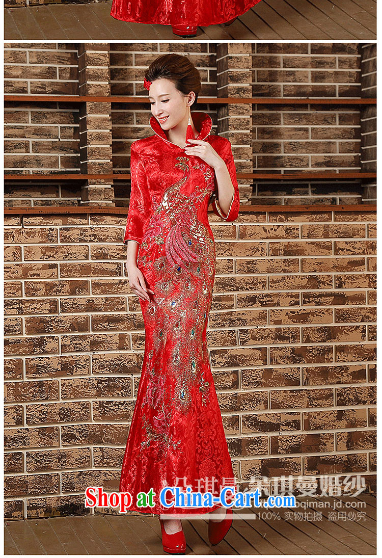 Flower Angel Cayman 2014 New back door onto the collar dress etiquette macrame red bows with cheongsam dress red XXL pictures, price, brand platters! Elections are good character, the national distribution, so why buy now enjoy more preferential! Health