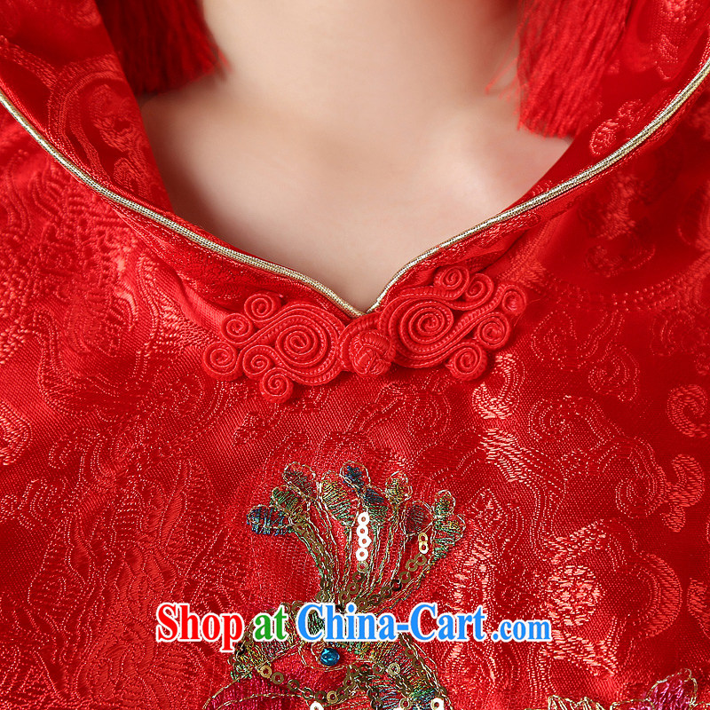 Flower Angel Cayman 2014 New back door onto the collar dress etiquette macrame red bows with dress cheongsam red XXL, flower Angel Cayman (DUOQIMAN), online shopping