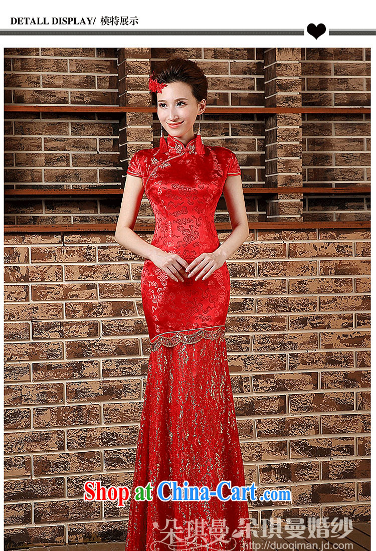 Flower Angel, marriage, bridal cheongsam embroidered Bong long red dresses and stylish graphics thin, cheongsam dress dress uniform toasting red XXL pictures, price, brand platters! Elections are good character, the national distribution, so why buy now enjoy more preferential! Health
