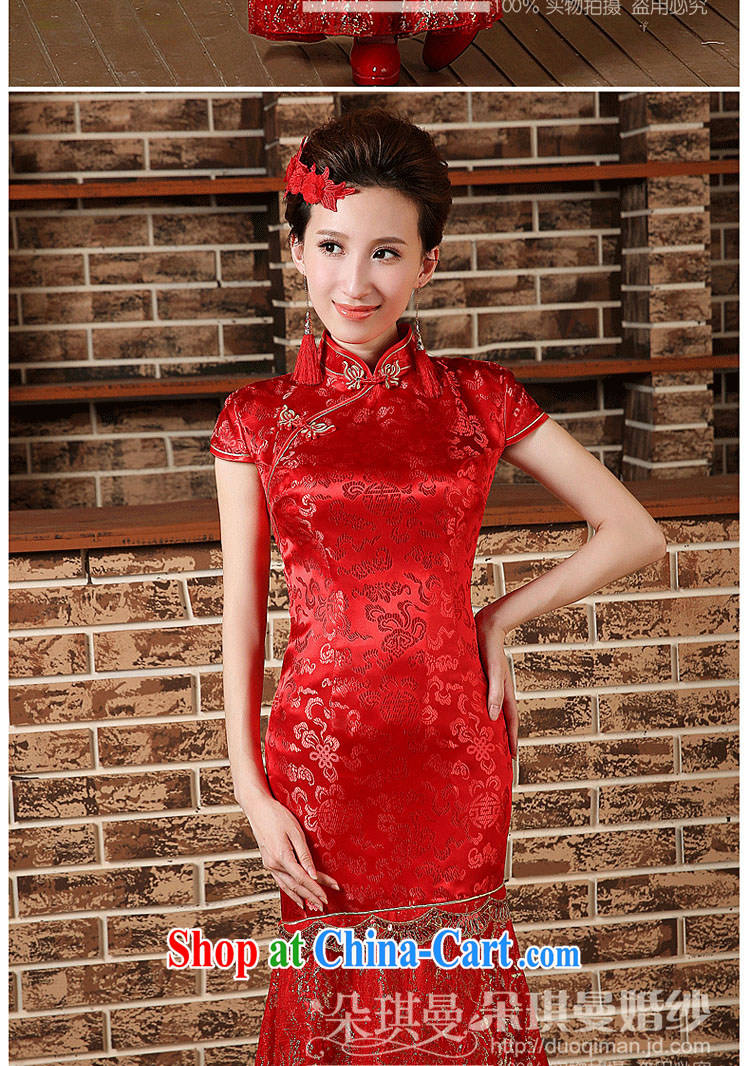 Flower Angel, marriage, bridal cheongsam embroidered Bong long red dresses and stylish graphics thin, cheongsam dress dress uniform toasting red XXL pictures, price, brand platters! Elections are good character, the national distribution, so why buy now enjoy more preferential! Health