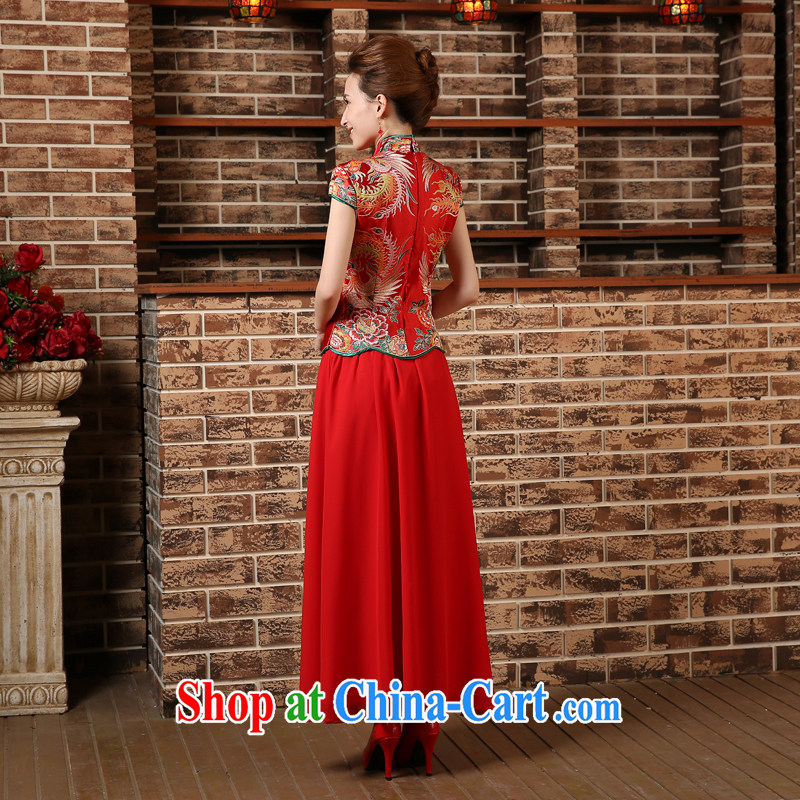 Flower Angel Cayman 2014 New Red bridal wedding dress long stylish robes bows dresses red XXL, flower Angel (DUOQIMAN), and shopping on the Internet