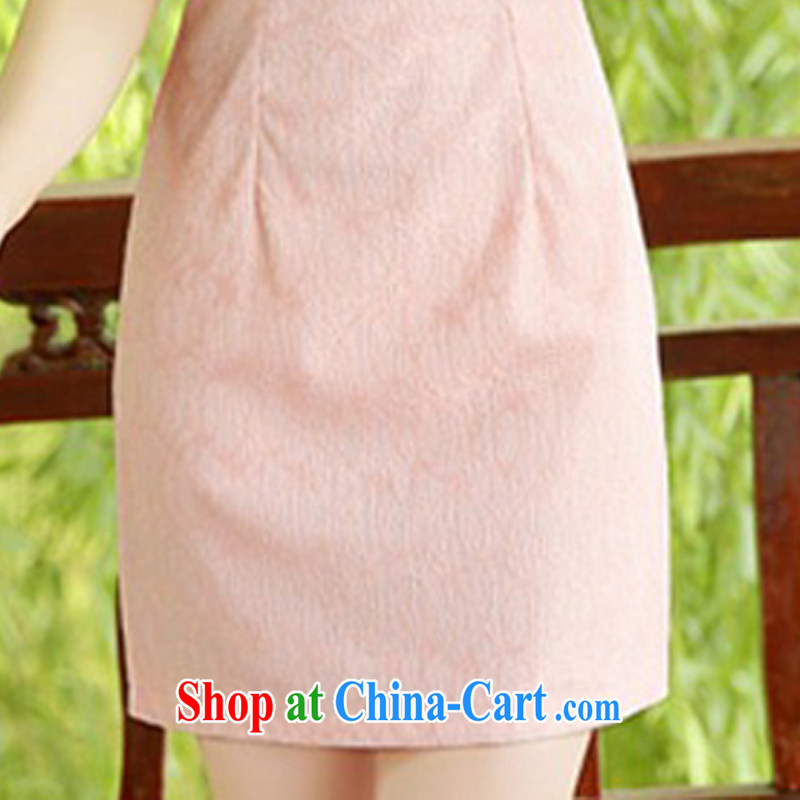 Wu Bai Dream City 2014 new summer, further than cultivating graphics thin atmosphere. short-sleeved dresses girl package and qipao LQ 923 #pink XXL dream Bai beauty, shopping on the Internet