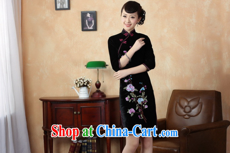 Spend the autumn and the new outfit Tang Women's clothes, collar stretch the wool embroidery, short sleeves cheongsam picture color 2 XL pictures, price, brand platters! Elections are good character, the national distribution, so why buy now enjoy more preferential! Health