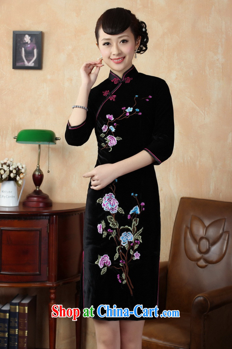 Spend the autumn and the new outfit Tang Women's clothes, collar stretch the wool embroidery, short sleeves cheongsam picture color 2 XL pictures, price, brand platters! Elections are good character, the national distribution, so why buy now enjoy more preferential! Health