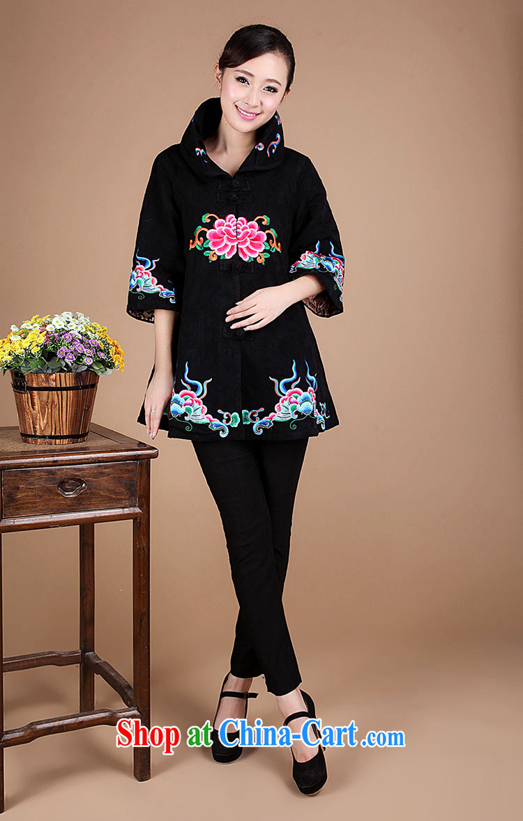 2014 spring loaded Tang in long, cotton T-shirt Chinese wind female FG 65 red XXXL pictures, price, brand platters! Elections are good character, the national distribution, so why buy now enjoy more preferential! Health