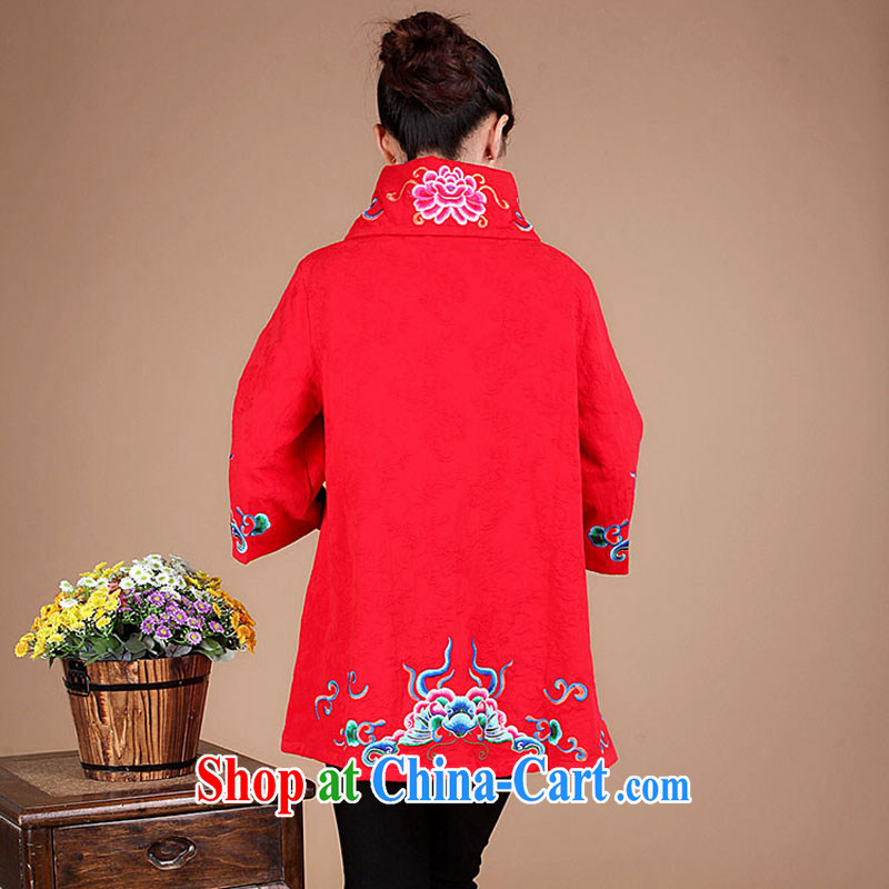 2014 spring loaded Tang in long, cotton T-shirt Chinese wind female FG 65 red XXXL, charm and Barbara (Charm Bali), shopping on the Internet