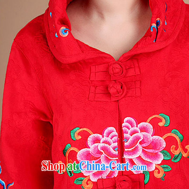 2014 spring loaded Tang in long, cotton T-shirt Chinese wind female FG 65 red XXXL, charm and Barbara (Charm Bali), shopping on the Internet