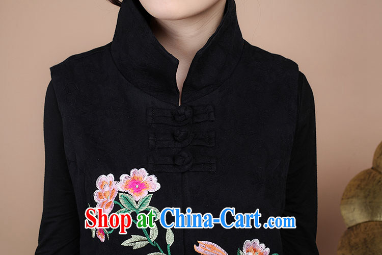 2014 spring loaded, long, embroidery t-shirt Chinese Ethnic Wind Tang is a jacket pants FG 97 black T-shirt XXL pictures, price, brand platters! Elections are good character, the national distribution, so why buy now enjoy more preferential! Health