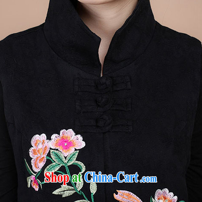 2014 spring loaded, long embroidery t-shirt Chinese wind Tang is a jacket pants FG 97 black T-shirt XXL charm, as well as Asia and (Charm Bali), shopping on the Internet