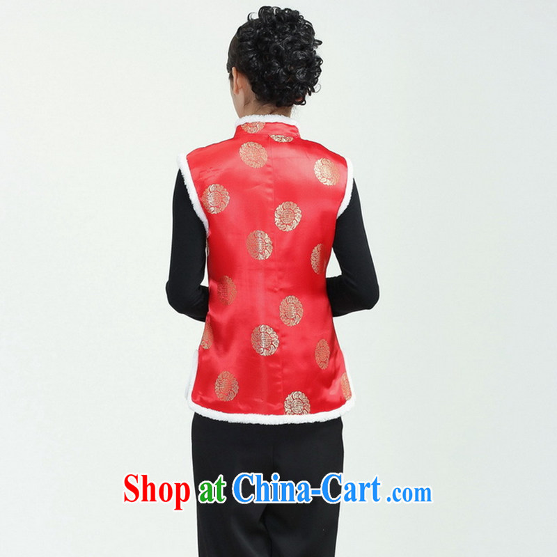 Take the new autumn and winter clothing, collar cheongsam Chinese Ma folder vest clothing Chinese clothing ethnic clothing - 2 3 XL, figure, and shopping on the Internet