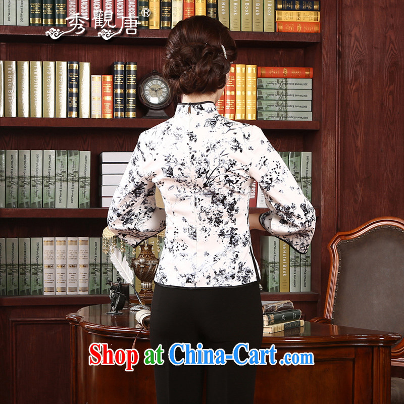 The CYD HO Kwun Tong' MR NGAN KAM-CHUEN (The 2015 spring, antique Chinese T-shirt new long-sleeved Chinese T-shirt TC 4719 S suit, Sau looked Tang, shopping on the Internet