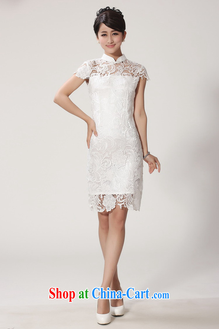 According to the conditions in summer and stylish new products, for a tight beauty lace cheongsam dress WNS/2365 #white 2XL pictures, price, brand platters! Elections are good character, the national distribution, so why buy now enjoy more preferential! Health