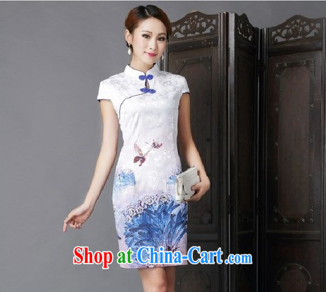 According to the garment care 2014 national style in a new, Chinese style improved Daily Beauty sexy cheongsam dress 6632 #dark blue XL pictures, price, brand platters! Elections are good character, the national distribution, so why buy now enjoy more preferential! Health