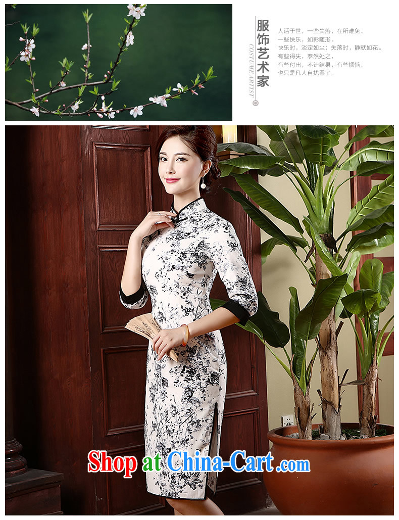 The CYD HO Kwun Tong' Selina CHOW, cheongsam dress 2015 new elegant antique beauty spring dresses dresses QZ 4742 black and white XXL pictures, price, brand platters! Elections are good character, the national distribution, so why buy now enjoy more preferential! Health