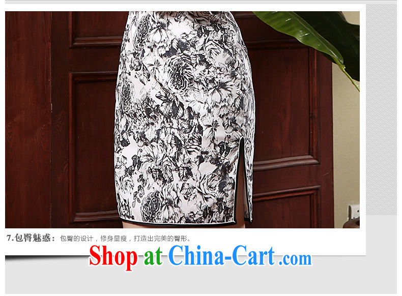 The CYD HO Kwun Tong' of 2015, new cheongsam dress Stylish retro autumn and the cheongsam dress QZ 4730 black-and-white XXL pictures, price, brand platters! Elections are good character, the national distribution, so why buy now enjoy more preferential! Health