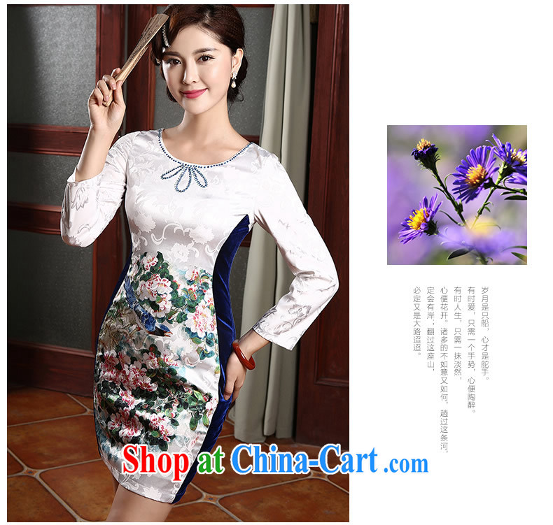 The CYD HO Kwun Tong' hi-chih jacquard cotton cultivating cheongsam dress spring 2015 the new, improved cuff cheongsam dress QZ 4741 white XXL pictures, price, brand platters! Elections are good character, the national distribution, so why buy now enjoy more preferential! Health
