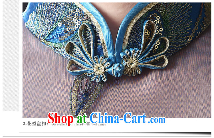 The CYD HO Kwun Tong' Fung Ying 2015 retro long, the Lao dresses upscale banqueting, qipao gown QD 4744 royal blue XXL pictures, price, brand platters! Elections are good character, the national distribution, so why buy now enjoy more preferential! Health