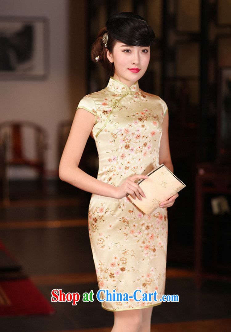 Butterfly Lovers 2015 spring new heavy sauna silk Silk Cheongsam retro improved quality qipao dresses 47,019 light green - pre-sale 5 days S pictures, price, brand platters! Elections are good character, the national distribution, so why buy now enjoy more preferential! Health