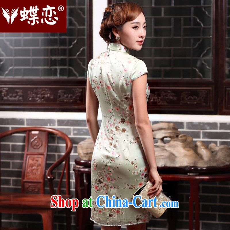 Butterfly Lovers 2015 spring new heavy sauna silk Silk Cheongsam retro improved quality qipao dresses 47,019 light green - pre-sale 5 days S, Butterfly Lovers, shopping on the Internet