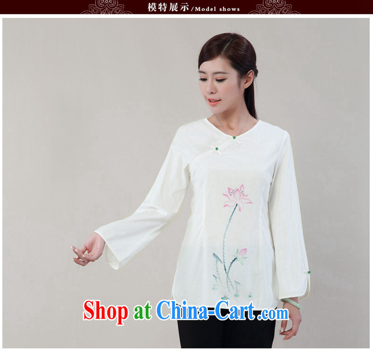 Mr Tang, Id al-Fitr autumn 2014 the new National wind hand-painted cotton Ma-Tie long-sleeved improved Han-tang T-shirt with white XXL pictures, price, brand platters! Elections are good character, the national distribution, so why buy now enjoy more preferential! Health