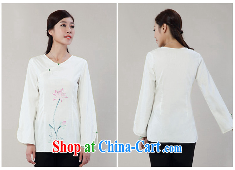 Mr Tang, Id al-Fitr autumn 2014 the new National wind hand-painted cotton Ma-Tie long-sleeved improved Han-tang T-shirt with white XXL pictures, price, brand platters! Elections are good character, the national distribution, so why buy now enjoy more preferential! Health