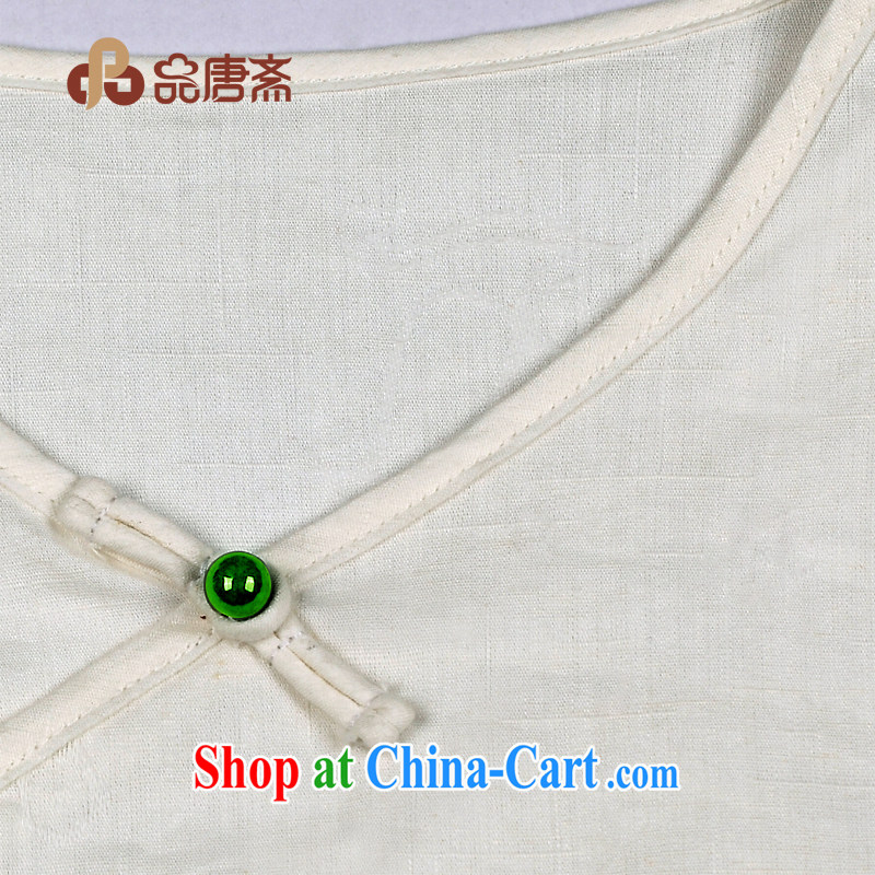 Mr Henry Tang, Id al-Fitr autumn 2014 the new National wind hand-painted cotton Ma-Tie long-sleeved improved Han-tang T-shirt with white XXL, Tang Id al-Fitr, shopping on the Internet