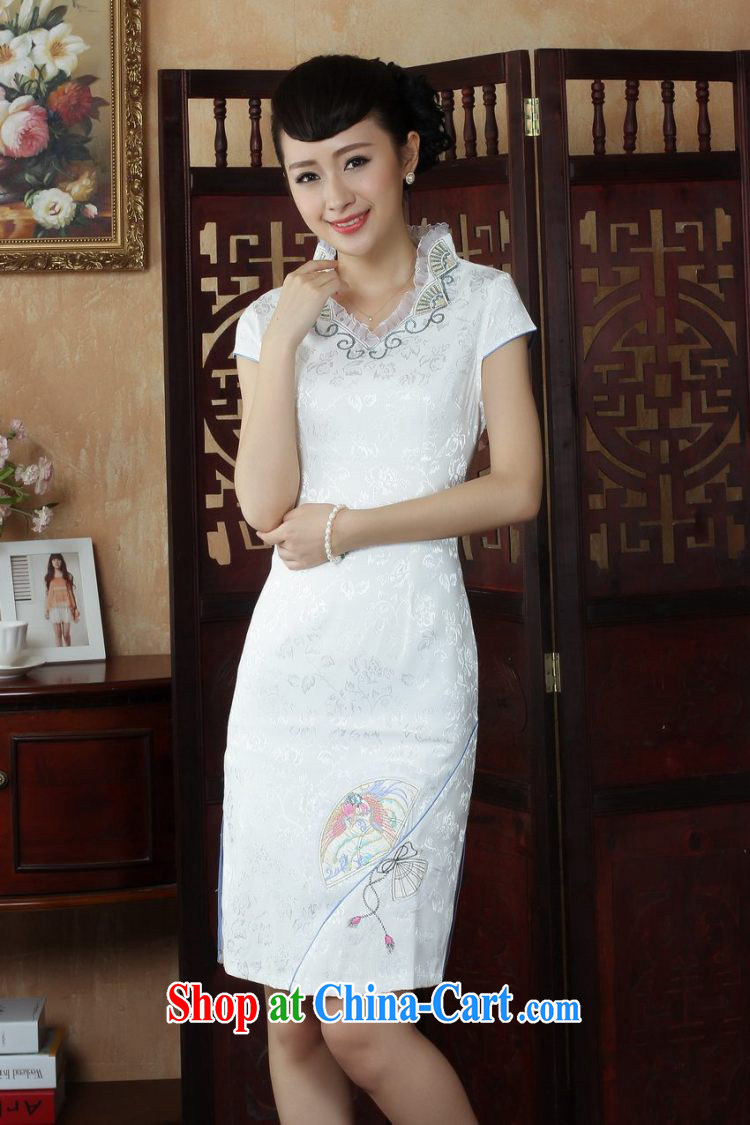 Spend figure, Tang with new women, summer dresses for modern Chinese improved jacquard cotton robes white XL pictures, price, brand platters! Elections are good character, the national distribution, so why buy now enjoy more preferential! Health