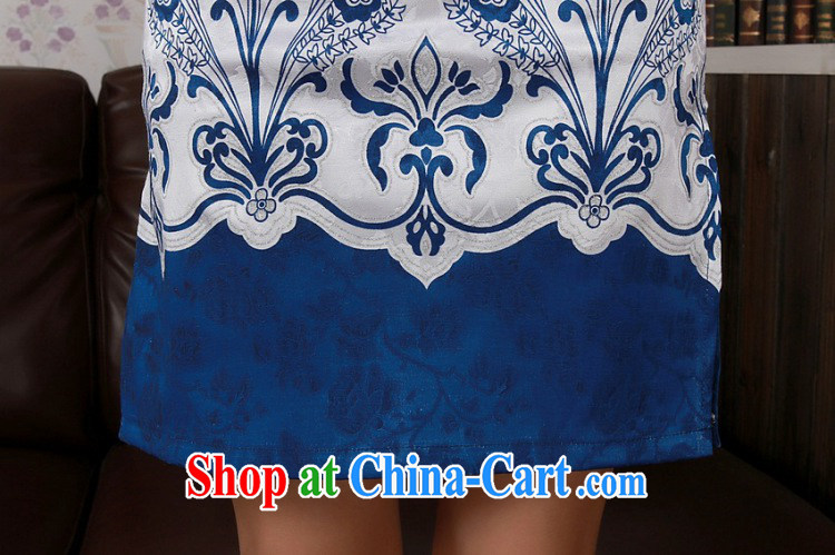 Take the Ms. load new summer outfit, for a tight budget improved daily cotton mA short cheongsam dress 4 light blue 2 XL pictures, price, brand platters! Elections are good character, the national distribution, so why buy now enjoy more preferential! Health