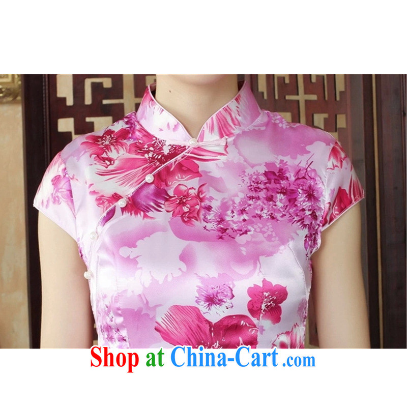 The Balaam poetry 2014 stylish women's clothing Chinese clothing damask Ethnic Wind stamp duty cultivating 100 Ground improvement, short-sleeved dresses picture color 34, Balaam poetry, shopping on the Internet