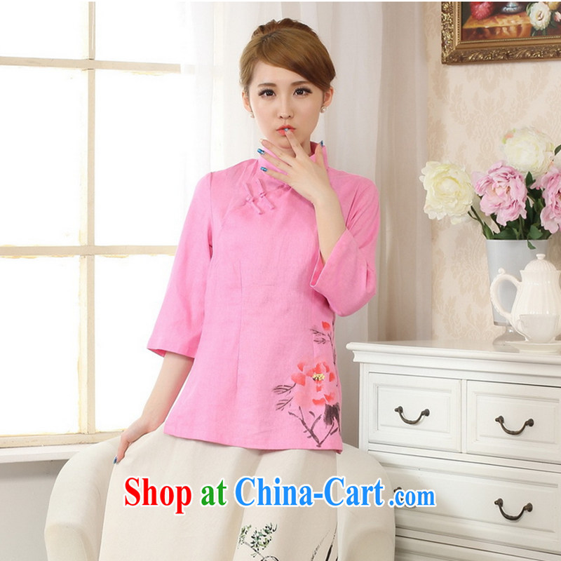 Spend the autumn and the new hand-painted robes cotton the linen Chinese Ethnic Wind blouses Tang is improved - B 2 XL, spend, and, shopping on the Internet