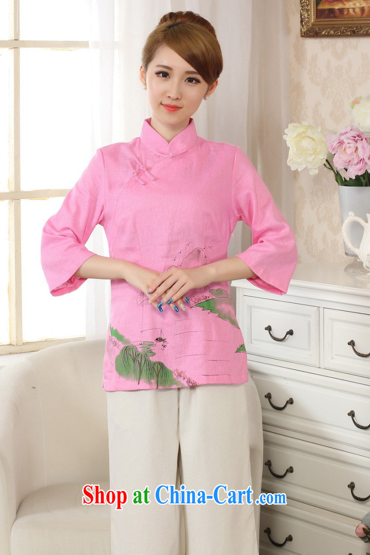 Spend the autumn and the new hand-painted dresses T-shirt cotton linen the Chinese Tang with improved national wind blouses - A 2 XL pictures, price, brand platters! Elections are good character, the national distribution, so why buy now enjoy more preferential! Health