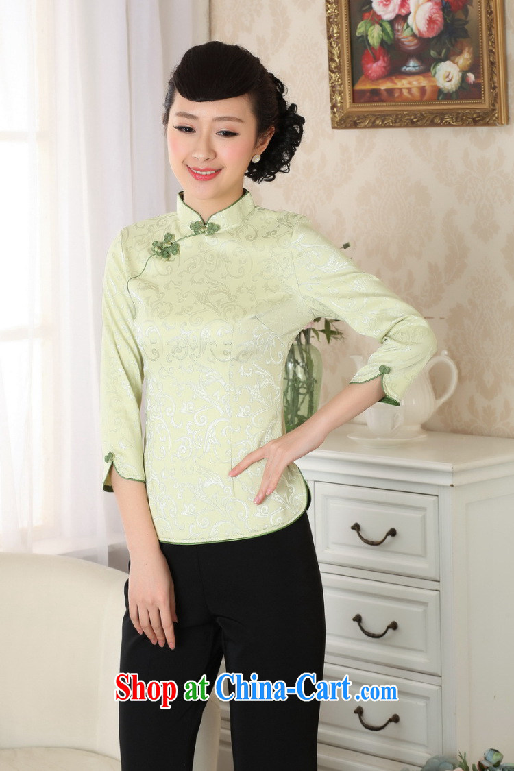 Take the fall with new products, for improved cheongsam Chinese Chinese Tang Women's clothes a tight T-shirt cotton Tang discs - A green 2 XL pictures, price, brand platters! Elections are good character, the national distribution, so why buy now enjoy more preferential! Health